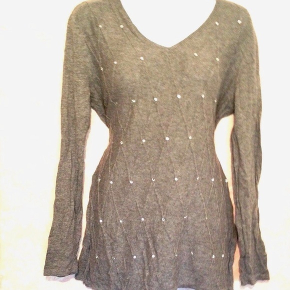 Liz Claiborne Women's sweater‎ V Neck Henley - Picture 7 of 7